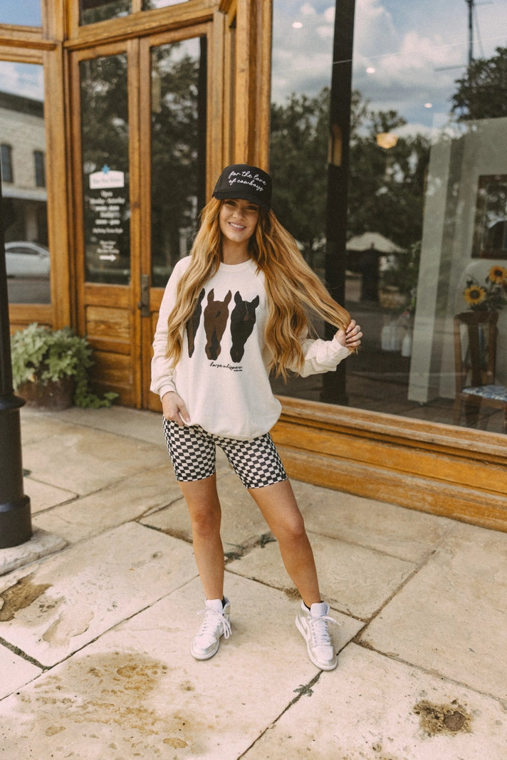 Vintage Checkered Bike Shorts