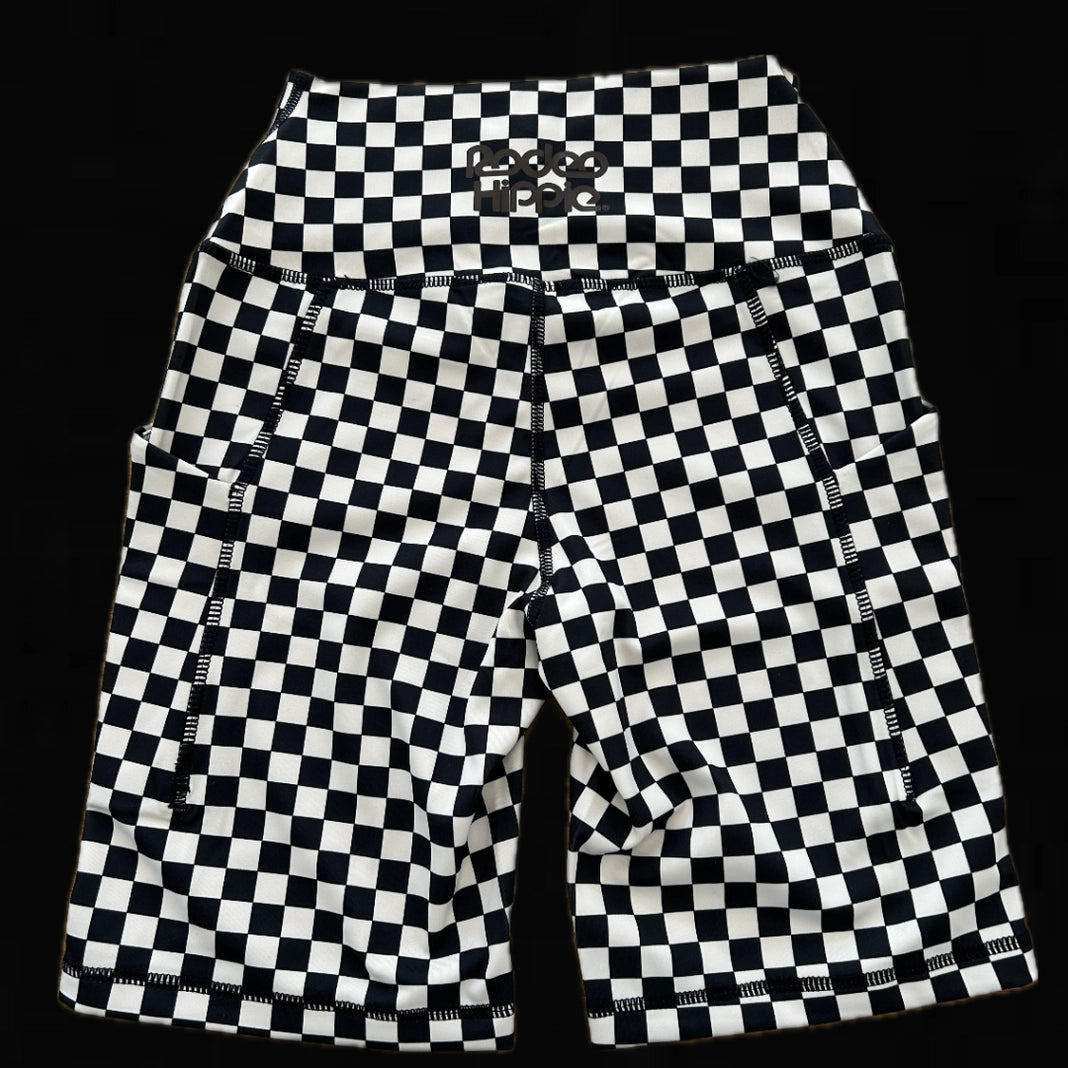 Vintage Checkered Bike Shorts