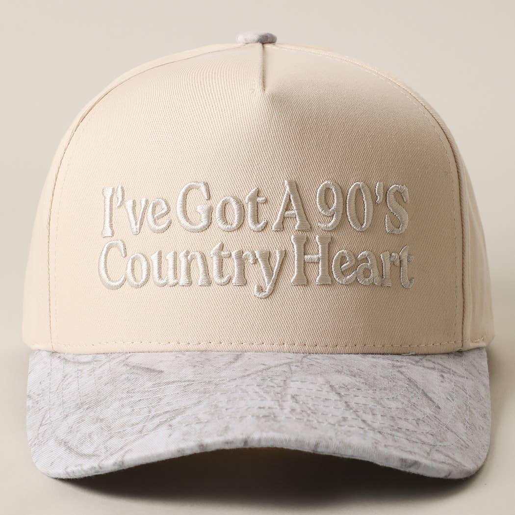 I've Got A 90's Country Heart 3D Embroidered Trucker Hat