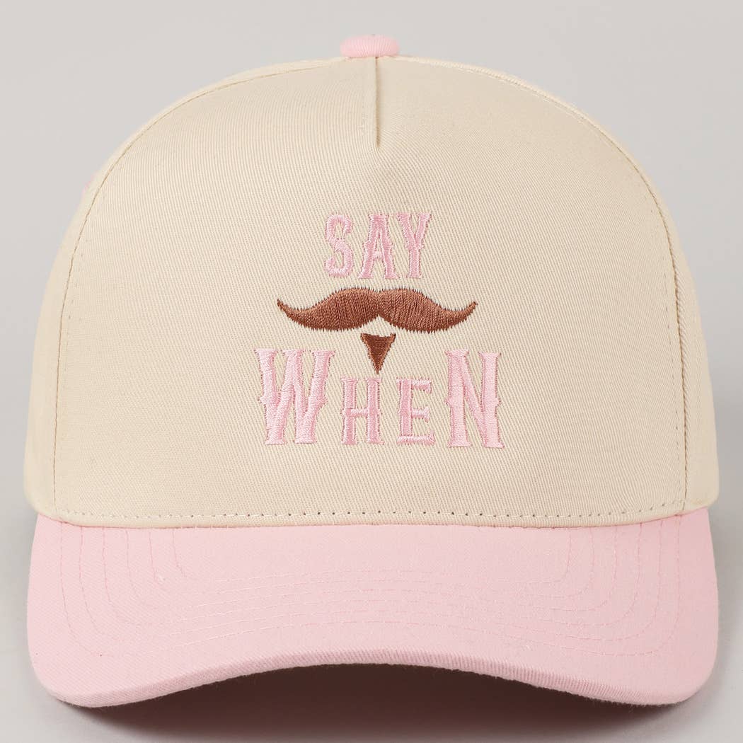 Say When  Mustache Tombstone Two-Tone Trucker Hat