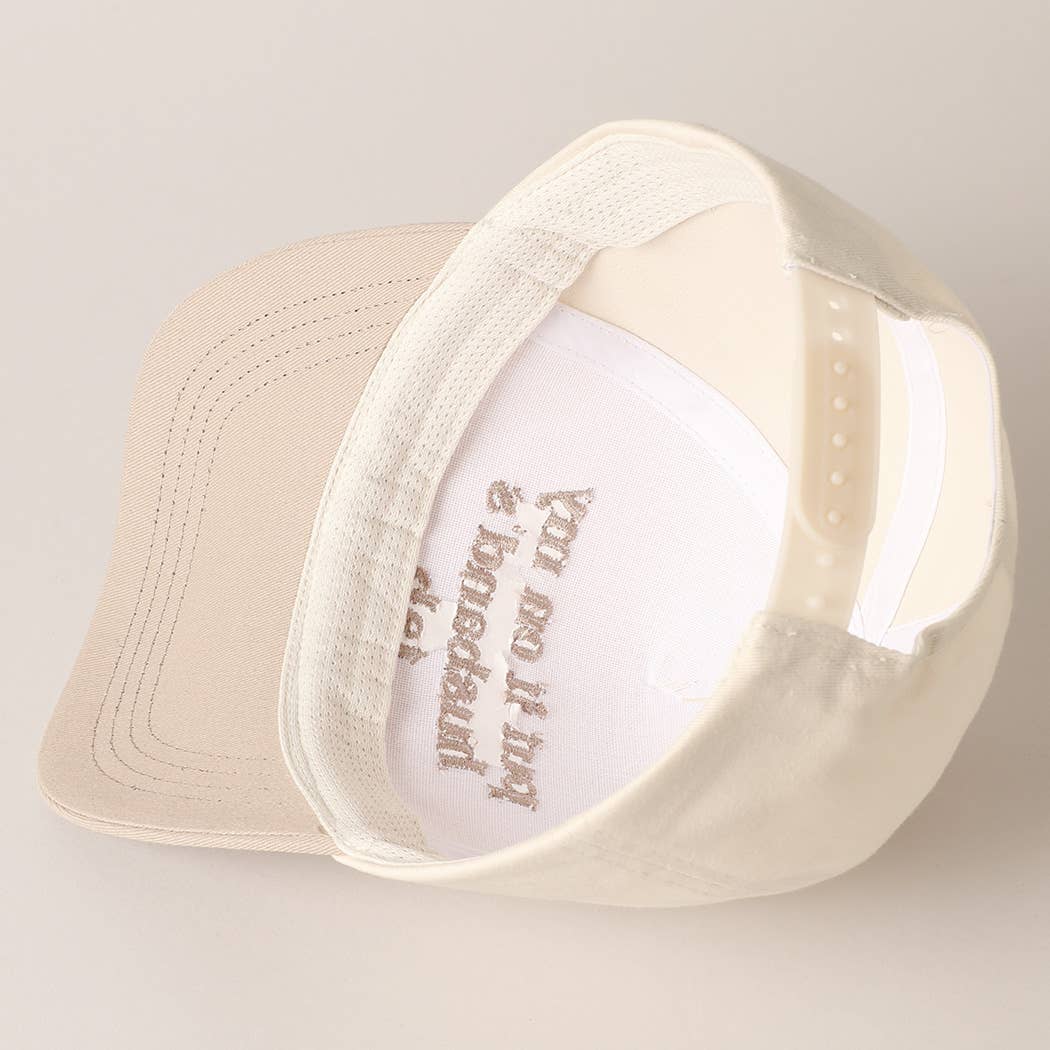 Put it on my husband's tab Embroidery Canvas Hat