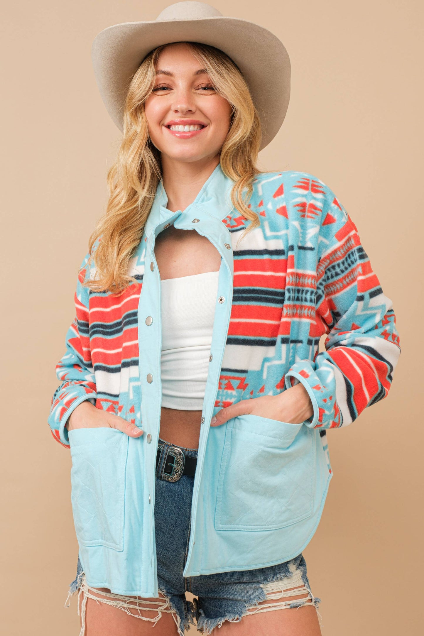 Blue B Aztec Exclusive Quilted Fleece Jacket