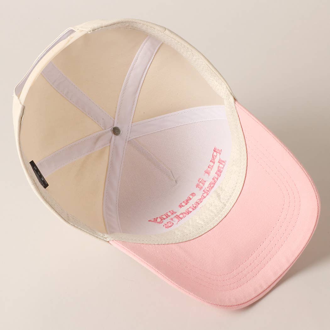 Put it on my husband's tab Embroidery Canvas Hat