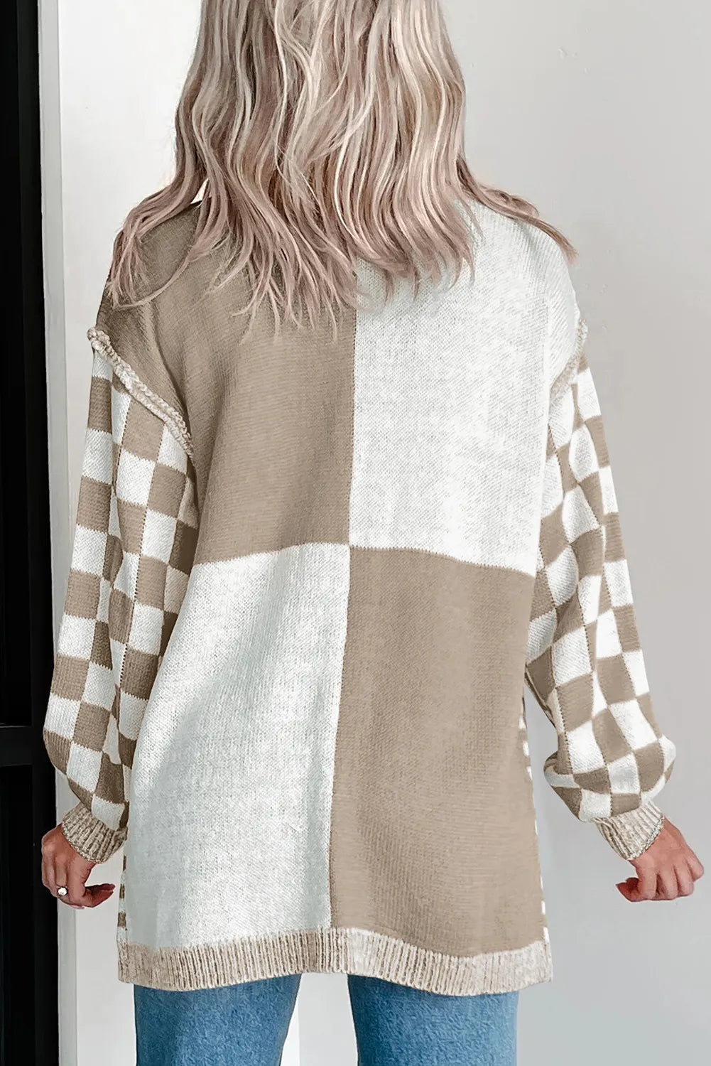 Checkered Cardigan