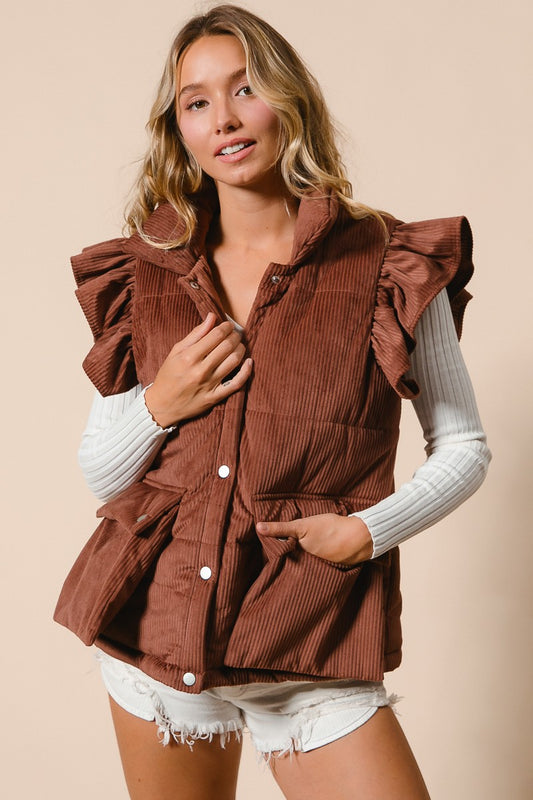 Milk Chocolate Corduroy Vest