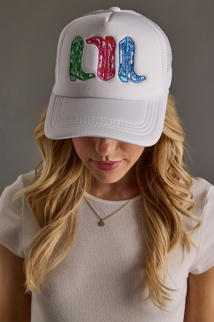 Cowboy Boot Trucker Hat