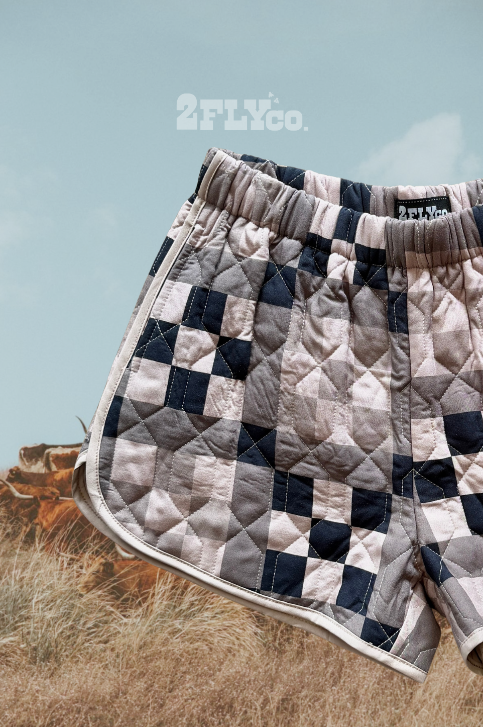 Neutral Patchwork Quilted Shorts