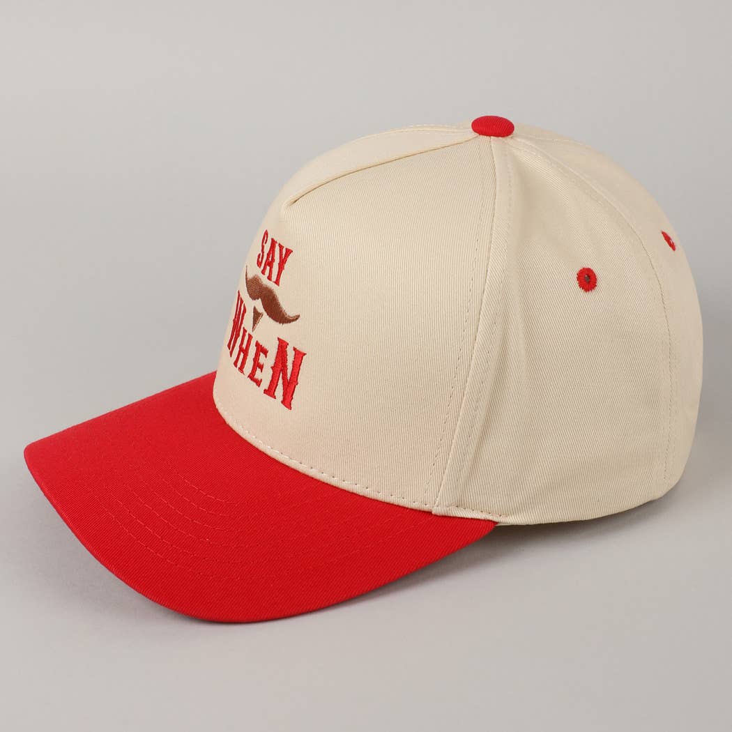 Say When  Mustache Tombstone Two-Tone Trucker Hat