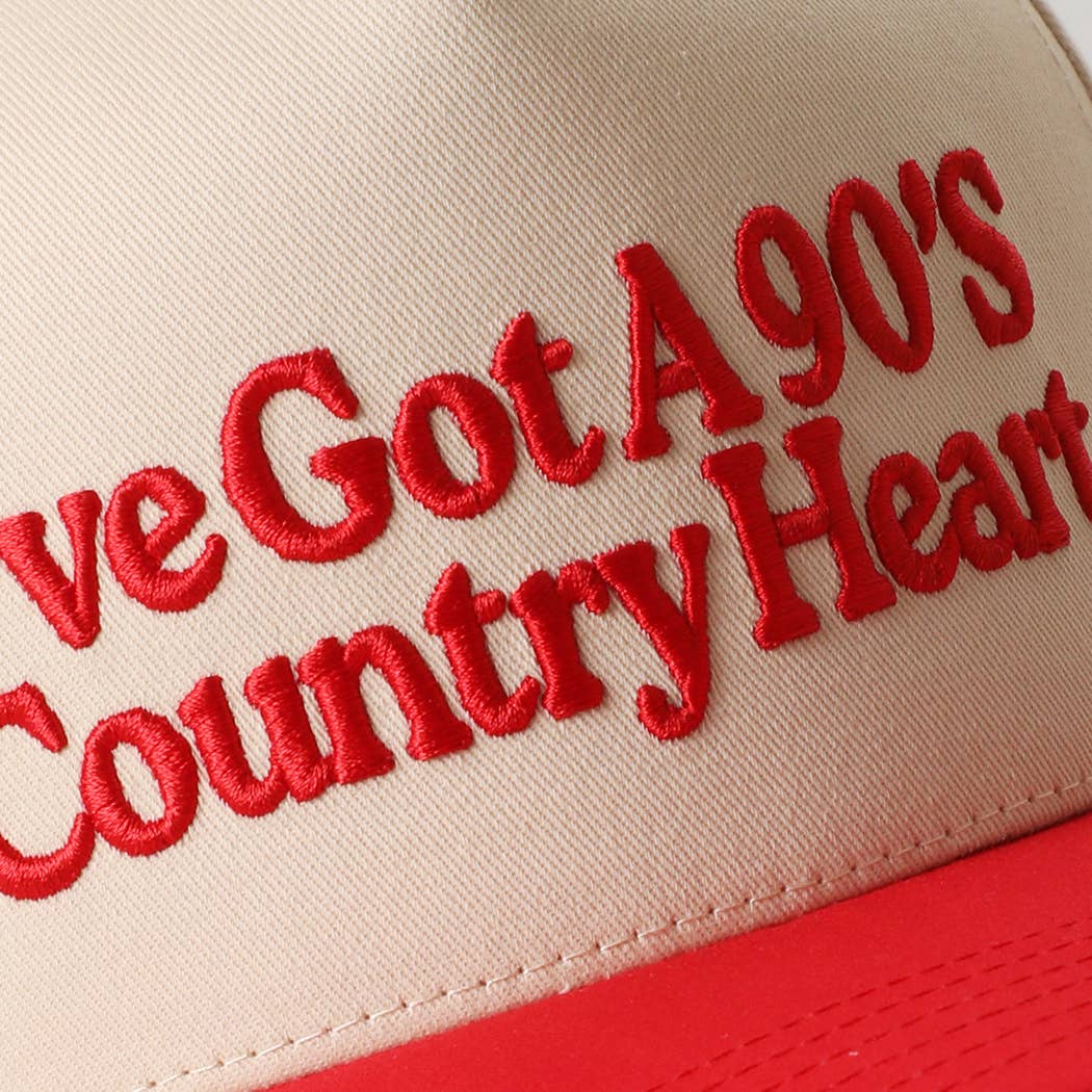 I've Got A 90's Country Heart 3D Embroidered Trucker Hat