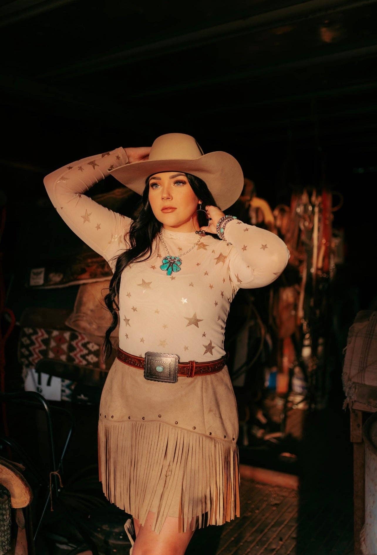 Starry Nights Mesh Top