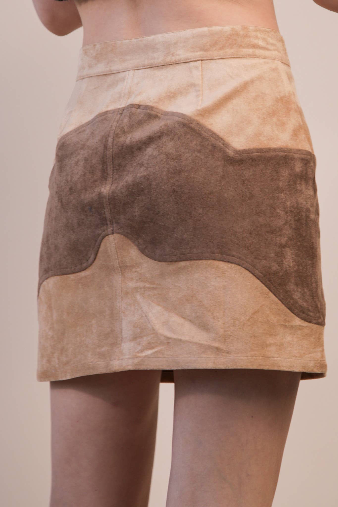 Suede Western Fitted Mini Skirt