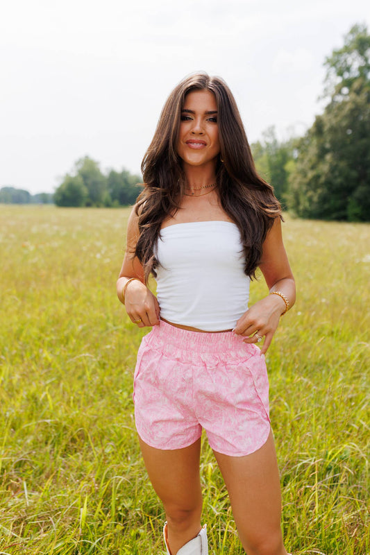 Pink Camo Shorts: