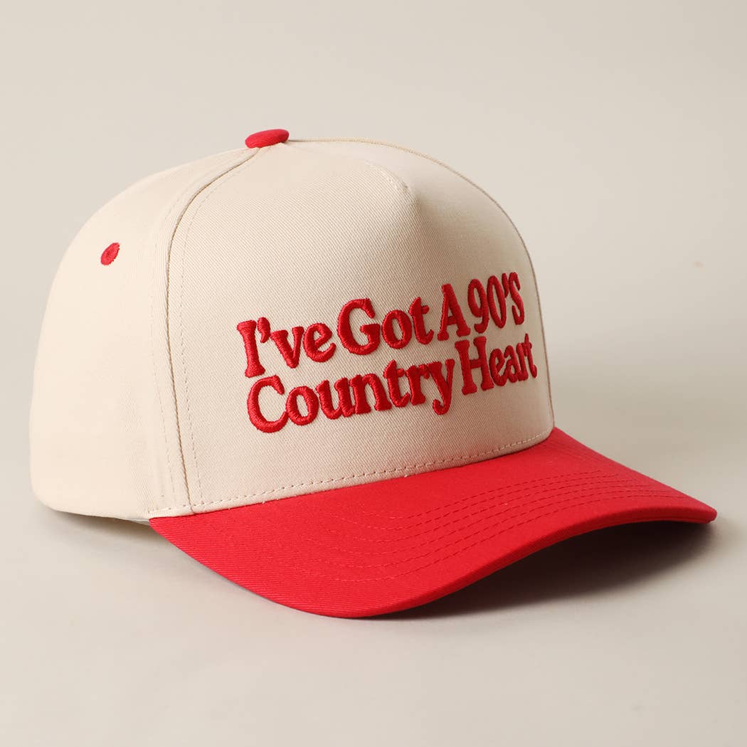 I've Got A 90's Country Heart 3D Embroidered Trucker Hat