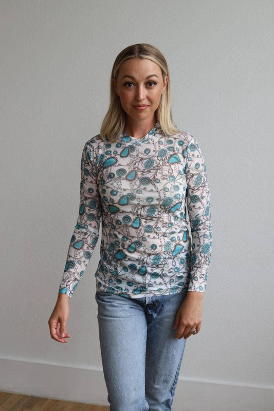 Turquoise Chain Mesh Top