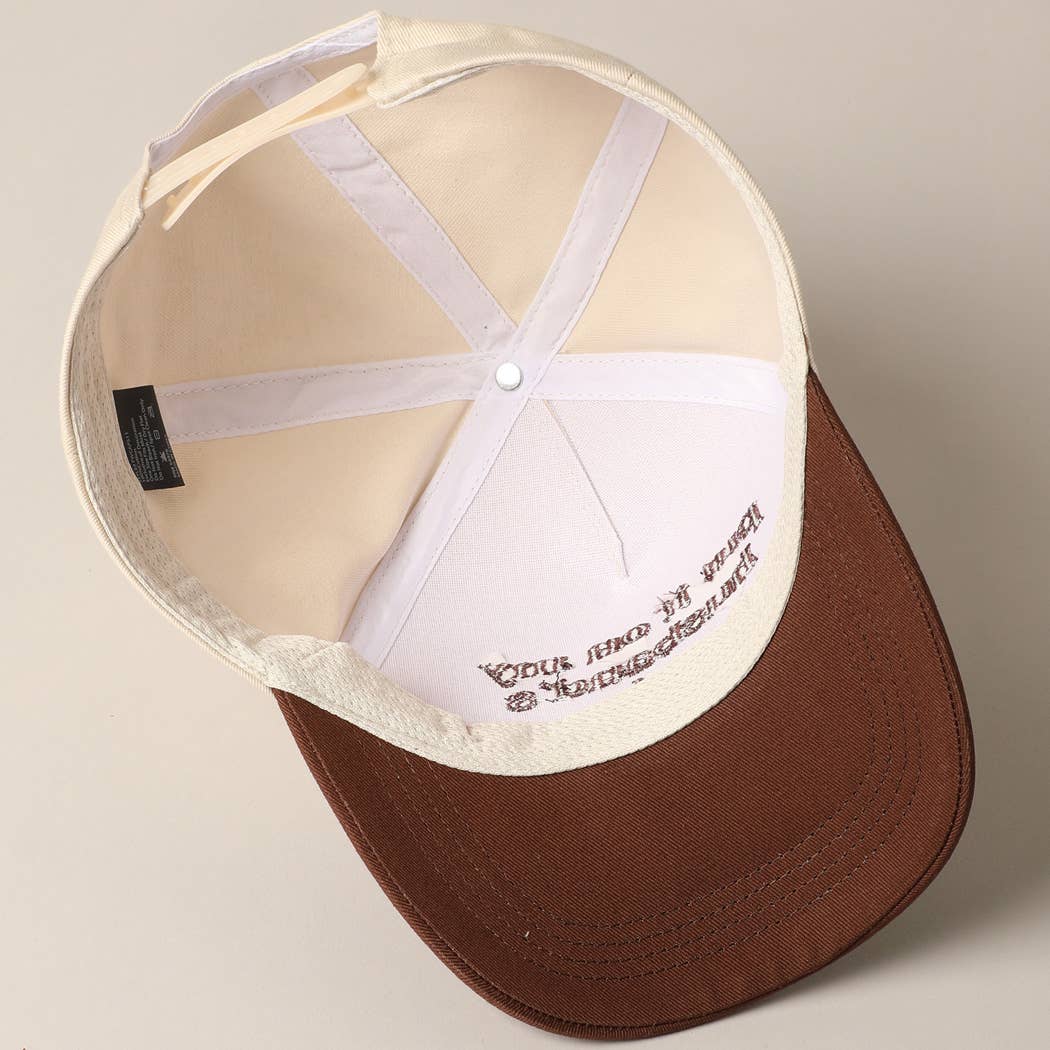 Put it on my husband's tab Embroidery Canvas Hat
