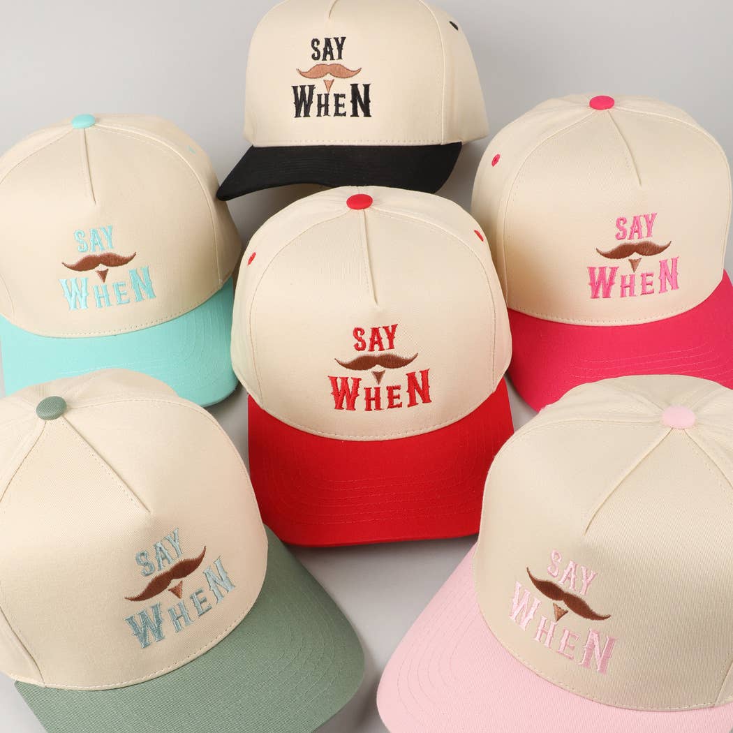 Say When  Mustache Tombstone Two-Tone Trucker Hat