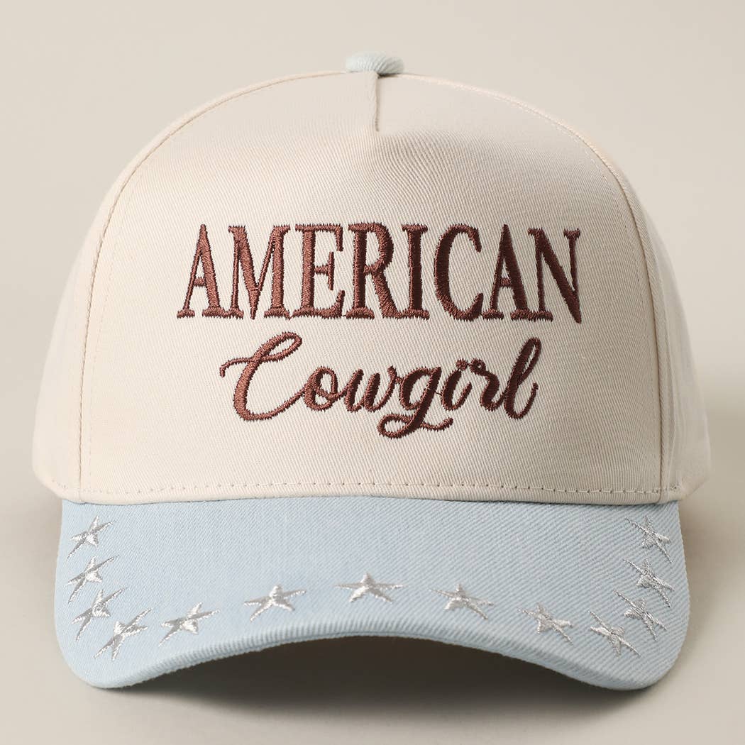 AMERICAN COWGIRL CANVAS HAT