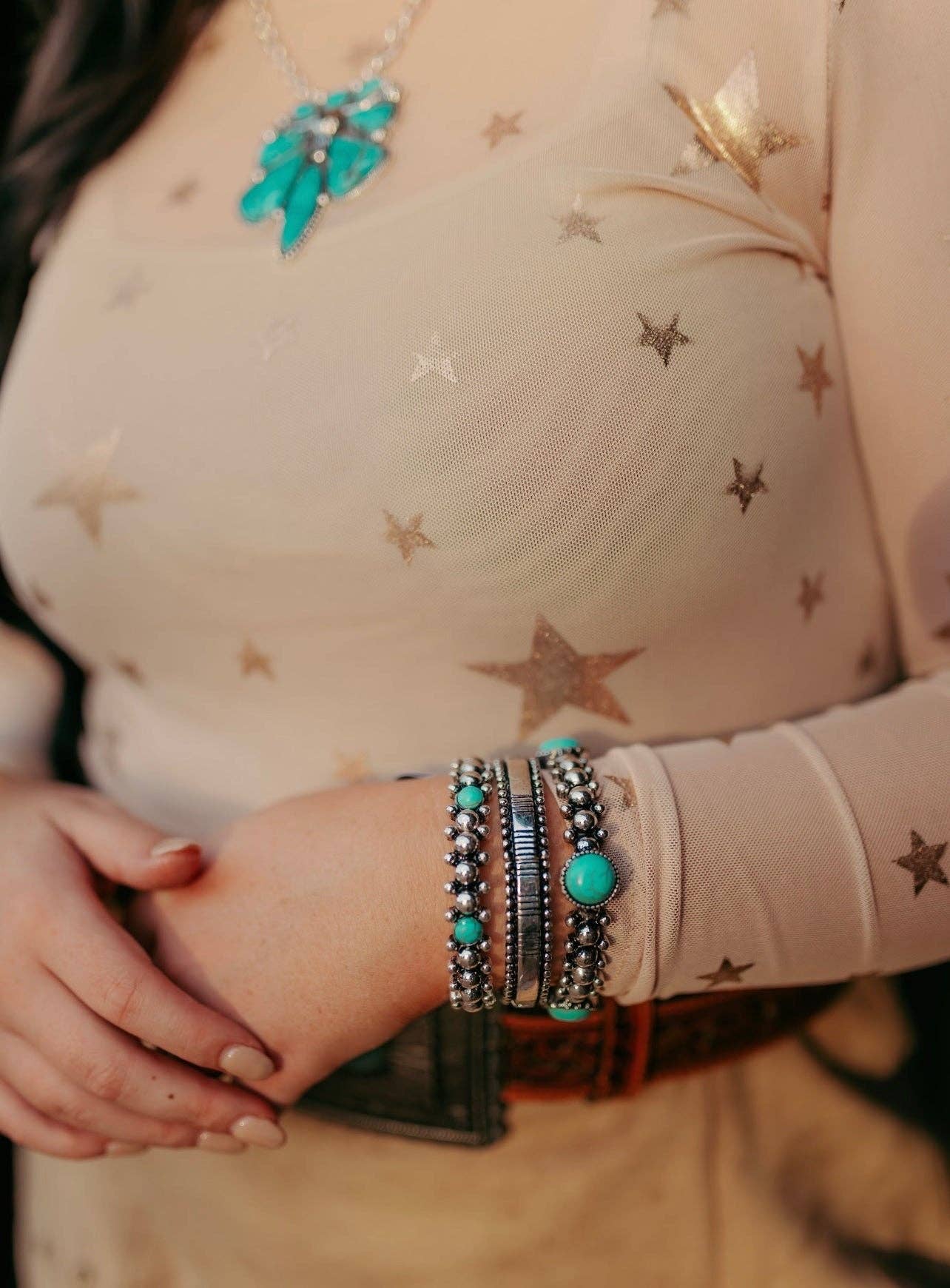 Starry Nights Mesh Top