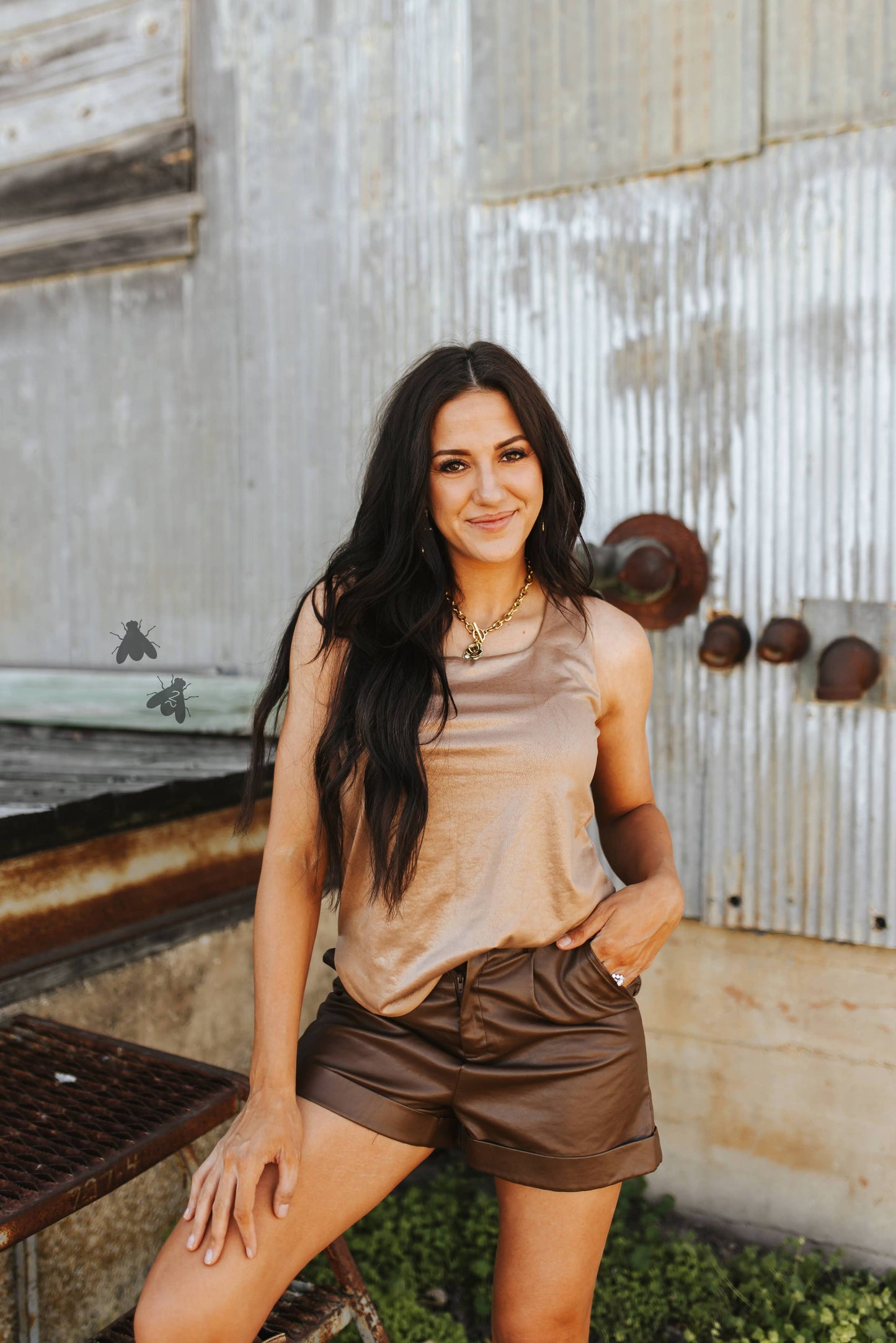 Luxe Square Neck Tank- Sand