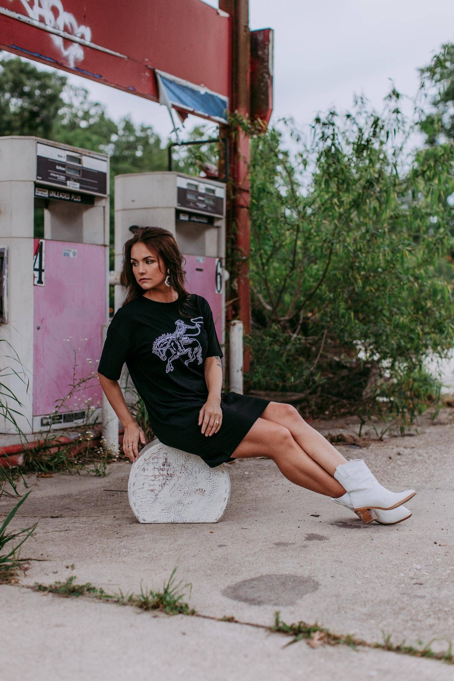 Deadwood Sequin Embellished Tee Dress: