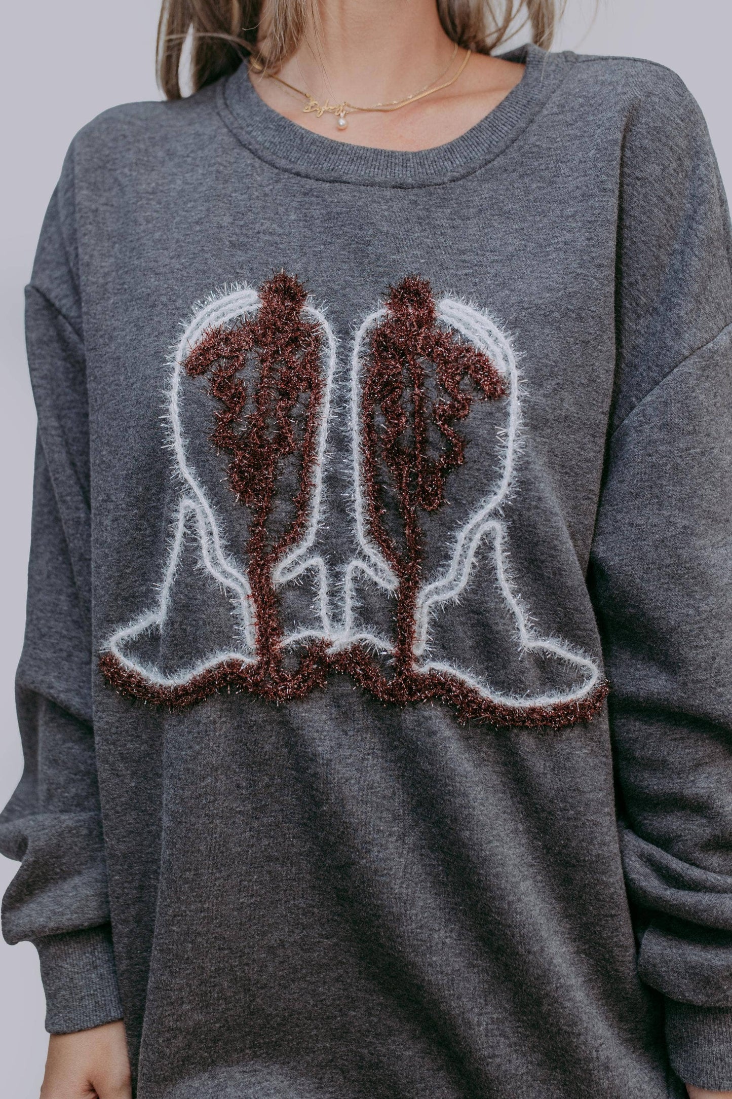 Tinsel Boots Sweatshirt