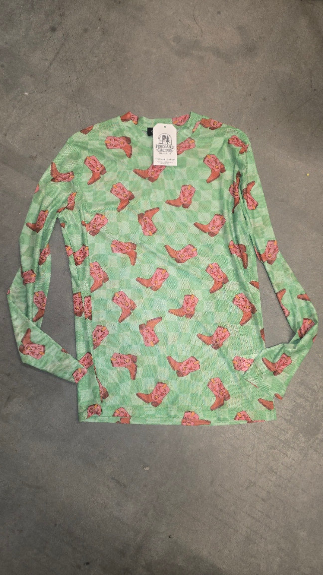 The Lucky Cowgirl Mesh Top