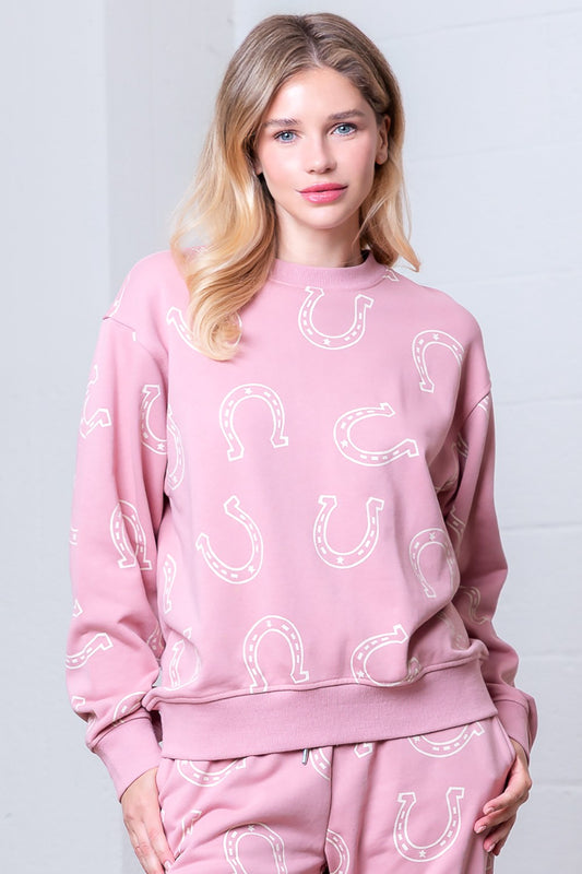 Pink Hoseshoe Sweatshirt