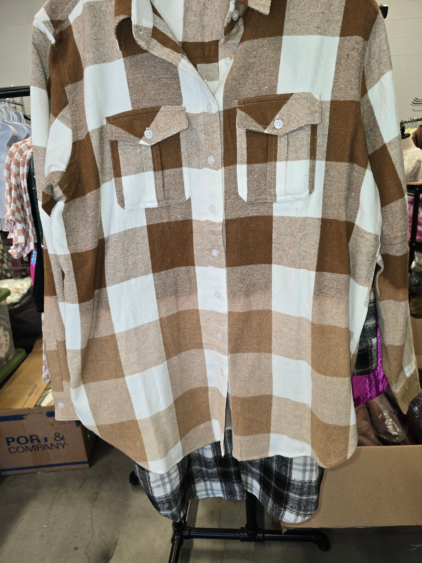Milk Chocolate Ombre True Flannel Top