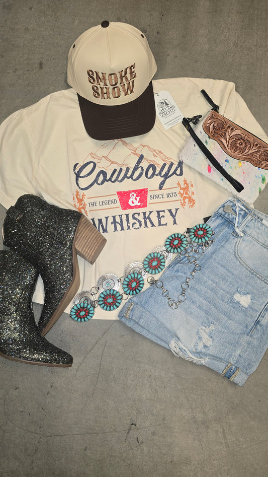Cowboys & Whiskey Tee