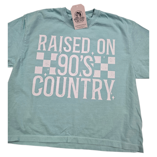Raised on 90s Country Mom Crop