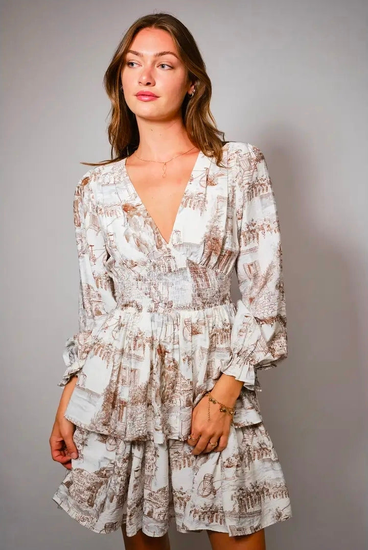 Bistro Ruffle Midi Dress
